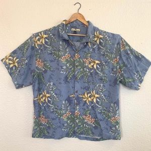 ❣️sold❣️TOMMY BAHAMA| Washable 100% Silk Hawaiian Shirt, Blue Tropical (2X XXL)